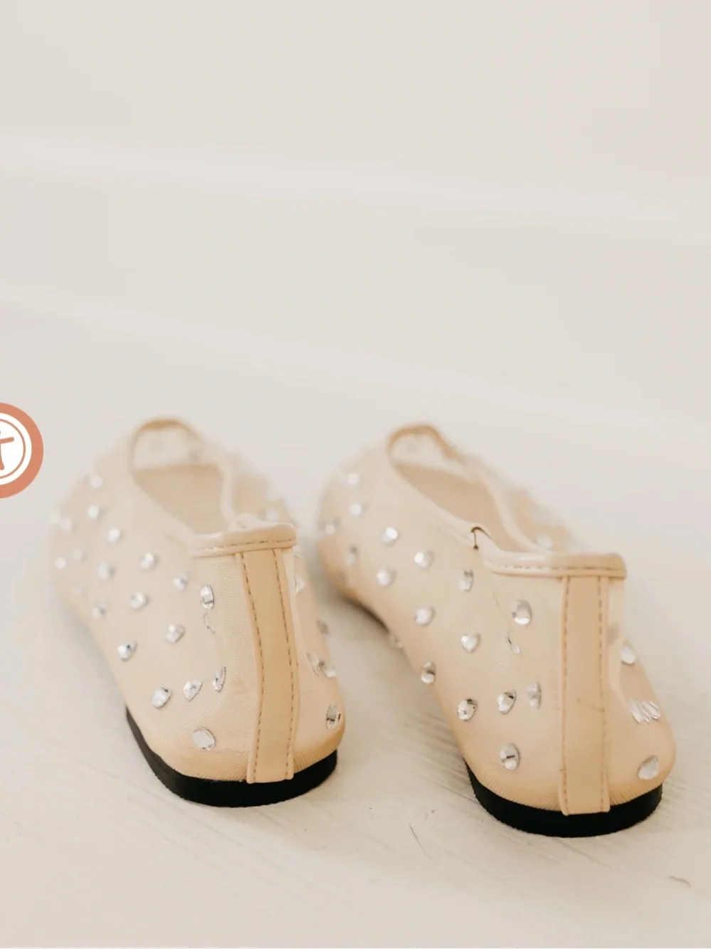 Lemonade Nude Crystal-Embellished Ballet Flats